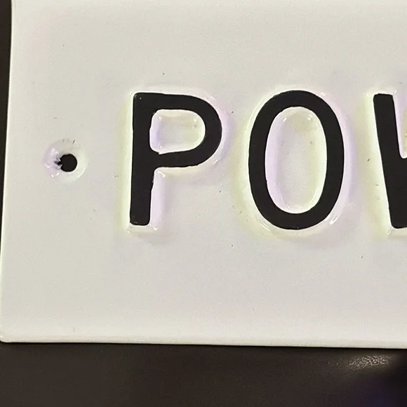 Hearth & Hand farmhouse “Powder Room” sign w/raised lettering & glazed finish - Picture 3 of 10